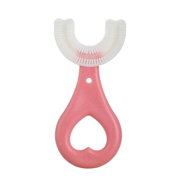 360° U-Shaped Silicone Baby Toothbrush for Kids – Soft & Gentle Oral Care Brush