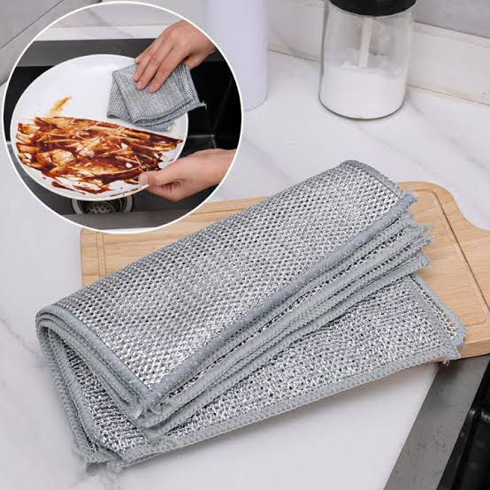 Heavy-Duty Wire Dishwashing Scrub Cloths – Reusable Kitchen Cleaning Towels for Dishes & Cookware, Pack of 10