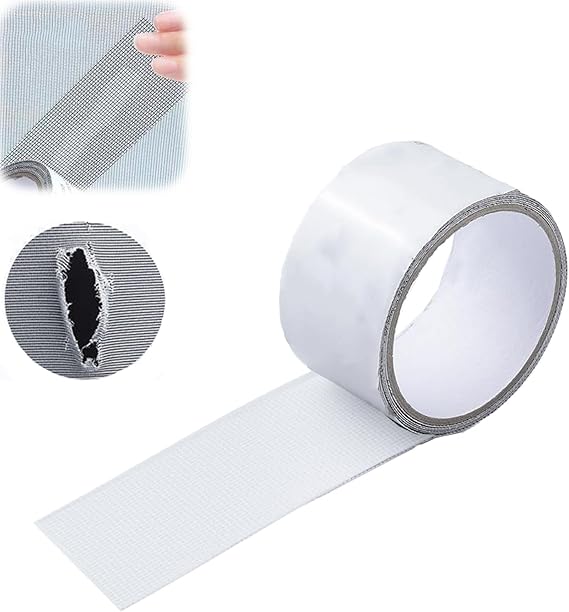 Window & Door Screen Repair Tape – Self-Adhesive Fiberglass Mesh for Quick DIY Repairs, 2 Meter