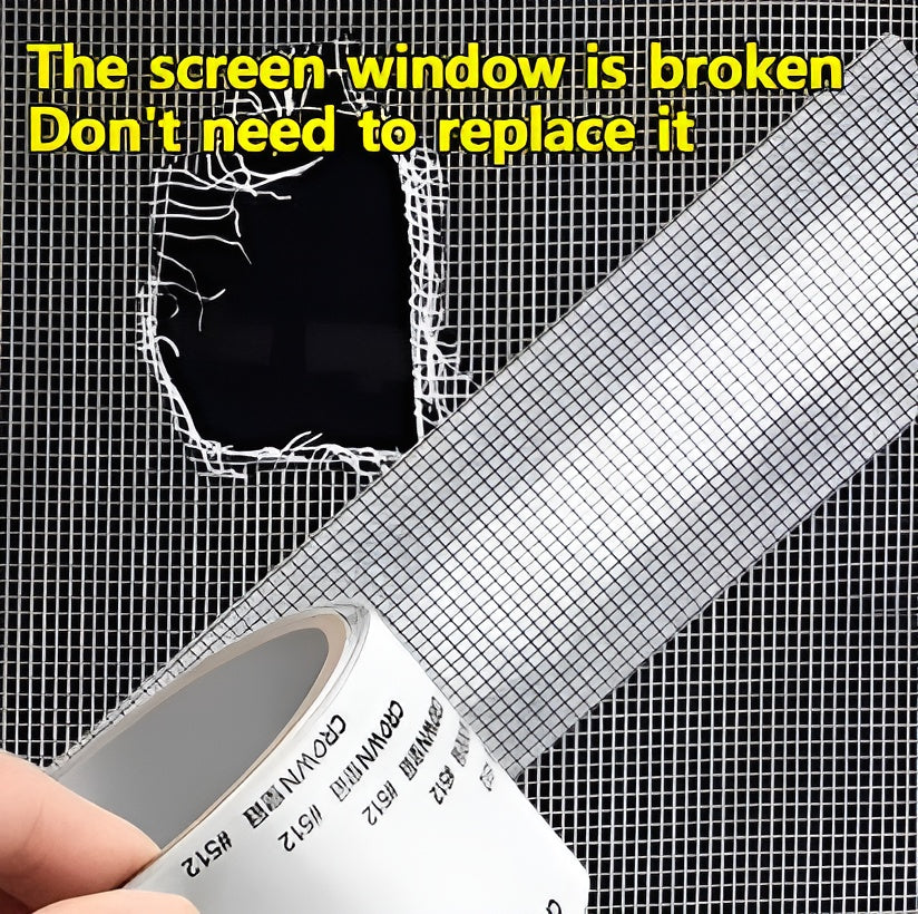 Window & Door Screen Repair Tape – Self-Adhesive Fiberglass Mesh for Quick DIY Repairs, 2 Meter