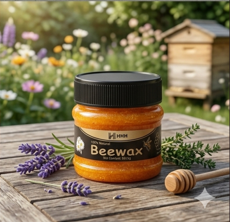 100% Natural Beeswax Wood Polish & Protector – Furniture Restorer & Wood Care Wax, 85g
