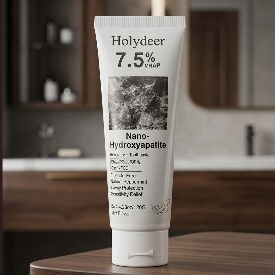 Holydeer Recovery Toothpaste with 7.5% Nano-Hydroxyapatite – Enamel Care & Sensitivity Support, 120g